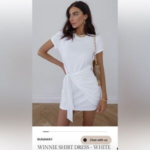Runway the Label - Winnie Shirt Dress -  White